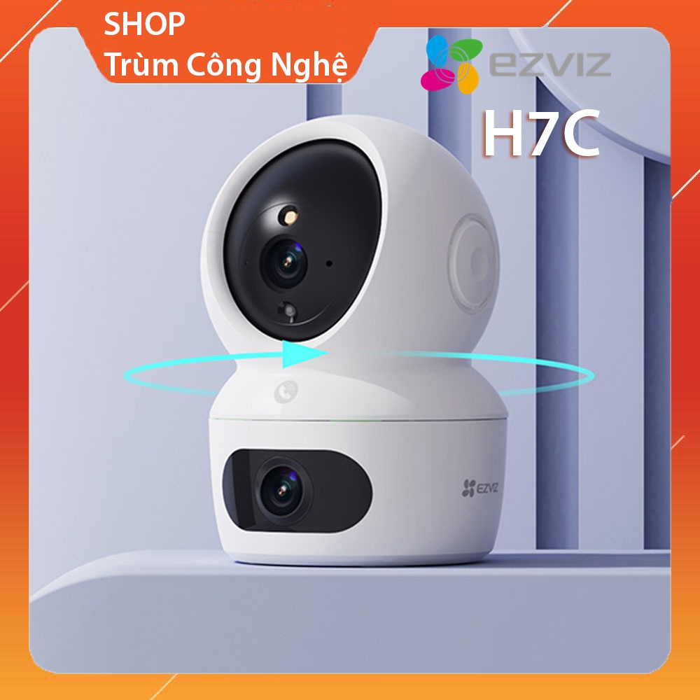 Camera Wifi 2 Mắt Kép Trong Nhà EZVIZ H7C 4MP+4MP 2K+ Xoay 360 độ, Còi Báo Động