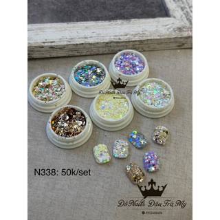 𝐏𝐡𝐮̣ 𝐤𝐢𝐞̣̂𝐧 𝐧𝐚𝐢𝐥 - set nhũ mix 6 màu n338