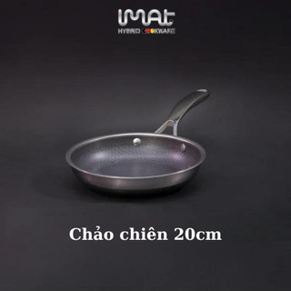 [Hàng chính hãng] Chảo chiên inox iMat Hybrid Blackcube 20cm, Phủ chống dính Daikin-Nhật Bản thế hệ mới
