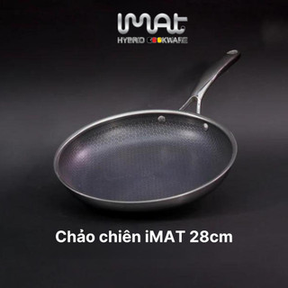   Hàng chính hãng  Chảo chiên inox iMat Hybrid Blackcube 28cm chống dính gốm Ceramic màu đen mới 