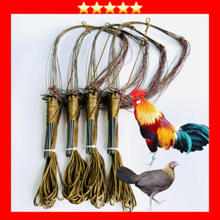 Giò Bẫy Gà Rừng Chân Thép Cáp Se 4 Sử Lí Nhiệt Khoen Đồng Đúc Bộ 20 Chân