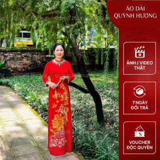 Áo dài Uyên Ương Khổng Tước kết pha lê ngọc trai trắng siêu sang cho mẹ by Quỳnh Hương