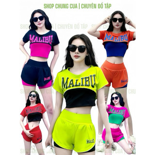 Bộ thể thao nữ, set 3 chi tiết chất thun co dãn thoáng mát tập Gym, Aerobic, zumba,Shuffle dance nhiều màu lựa chọn