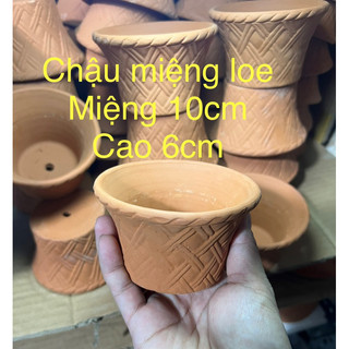 Chậu đất nung miệng loe 10x6cm - chậu miệng loe - chậu 10cm