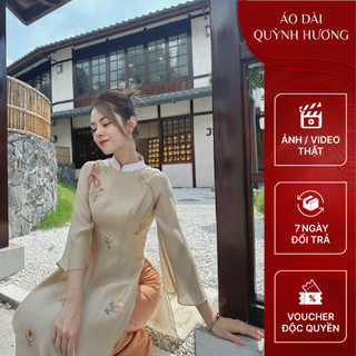Áo dài Chi Giao - hoa thêu siêu xinh by Quỳnh Hương