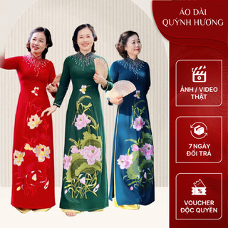 Áo dài Hồng An - Áo dài cho mẹ thêu hoa trẻ trung và sang trọng by Quỳnh Hương