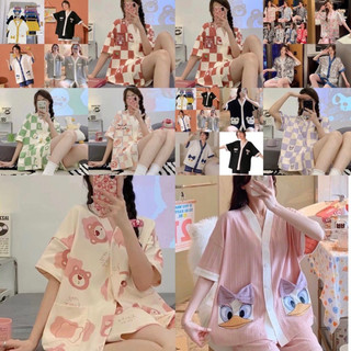 Bộ ngủ cộc tay kimono nhật bản cổ v cạp chun .Đồ bộ pizama nữ quần cộc áo cộc yukata bộ ngủ kimono ngắn hot top 2023