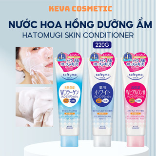 Sữa Rửa Mặt KOSE Softymo Nội Địa Nhật | SRM KOSE Collagen, White, Hyaluronic Acid 220g - Keva Cosmetic