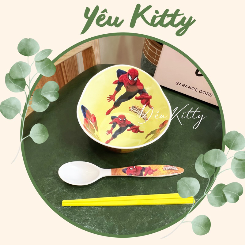 TÔ MUỖNG ĐŨA NGƯỜI NHỆN CHO BÉ CHẤT LIỆU MELAMINE