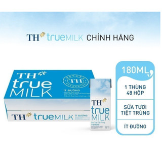 Thùng 48 hộp sữa tươi tiệt trùng có đường /it đường TH True Milk 180ml