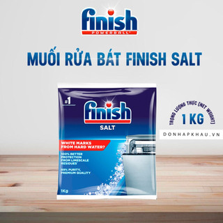 Muối dùng cho máy rửa chén bát Finish Salt 1kg