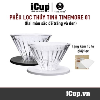 Phễu lọc thủy tinh V60 Timemore Crystal Eye Size 01