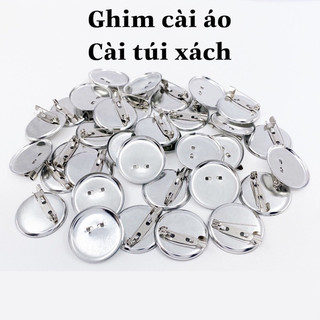 Set 100 cái Cài áo đế tròn phụ kiện handmade phụ liện thời trang, ghim cài áo