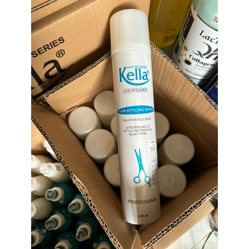 Keo Xịt Tóc Kella 420ml. KEO MỀM KELLA GIỮ NẾP TÓC