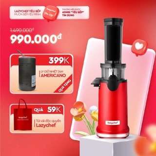 Máy Ép Chậm Mini 3S Lazychef LC-02ME - Ép Trái Cây, Máy Làm Kem Hoa Quả, Tháo Lắp 3 Giây, Công Nghệ Ép Lạnh