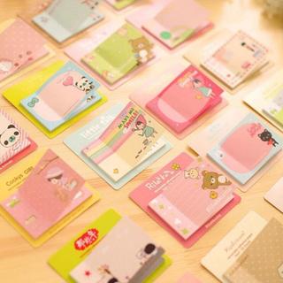 Giấy note ghi chú hình chữ nhật - giấy note hoạt hình nhiều mẫu đáng yêu trang trí sổ