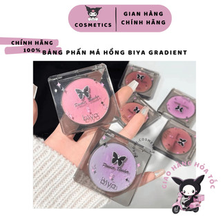  Bảng Phấn Má Hồng 4 Màu Hộp Vuông Nhỏ Dập Nổi Màu Gradient Tự Nhiên Tinh Tế Chống Nước Lâu Trôi No.7722Kuromi