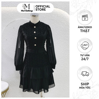 Váy Nữ Thiết Dài Tay, Đầm Dự Tiệc Sang Chảnh,, Lịch Sự Thiết Kế Thời Trang Nữ | MORI CLOTHINGS