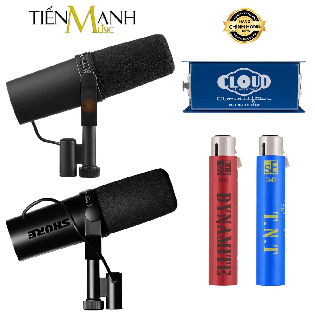 [Chính Hãng] Combo Micro Shure SM7B, SM7dB Và Kích Âm Cho Mic Cloudlifter CL1, DM1 Podcast Microphon