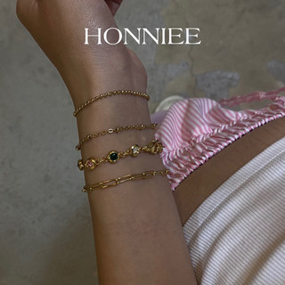  Vòng tay nữ Honniee - Vòng tay nữ thép y tế không gỉ mạ vàng phong cách cổ điển Honniee 