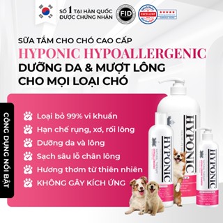 Sữa tắm cho chó cao cấp HYPONIC Hypoallergenic, dưỡng da và làm mượt lông cho mọi loại chó