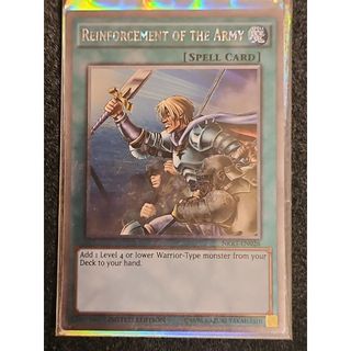 Lá bài thẻ bài Yugioh Chi Viện Reinforcement of the Army - platinum rare - Tặng bọc bài nhựa bảo quản