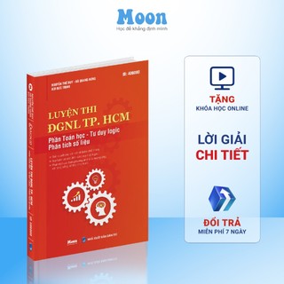 Đánh giá năng lực hcm, sách luyện thi phần toán học - tư duy logic, phân tích số liệu moonbook