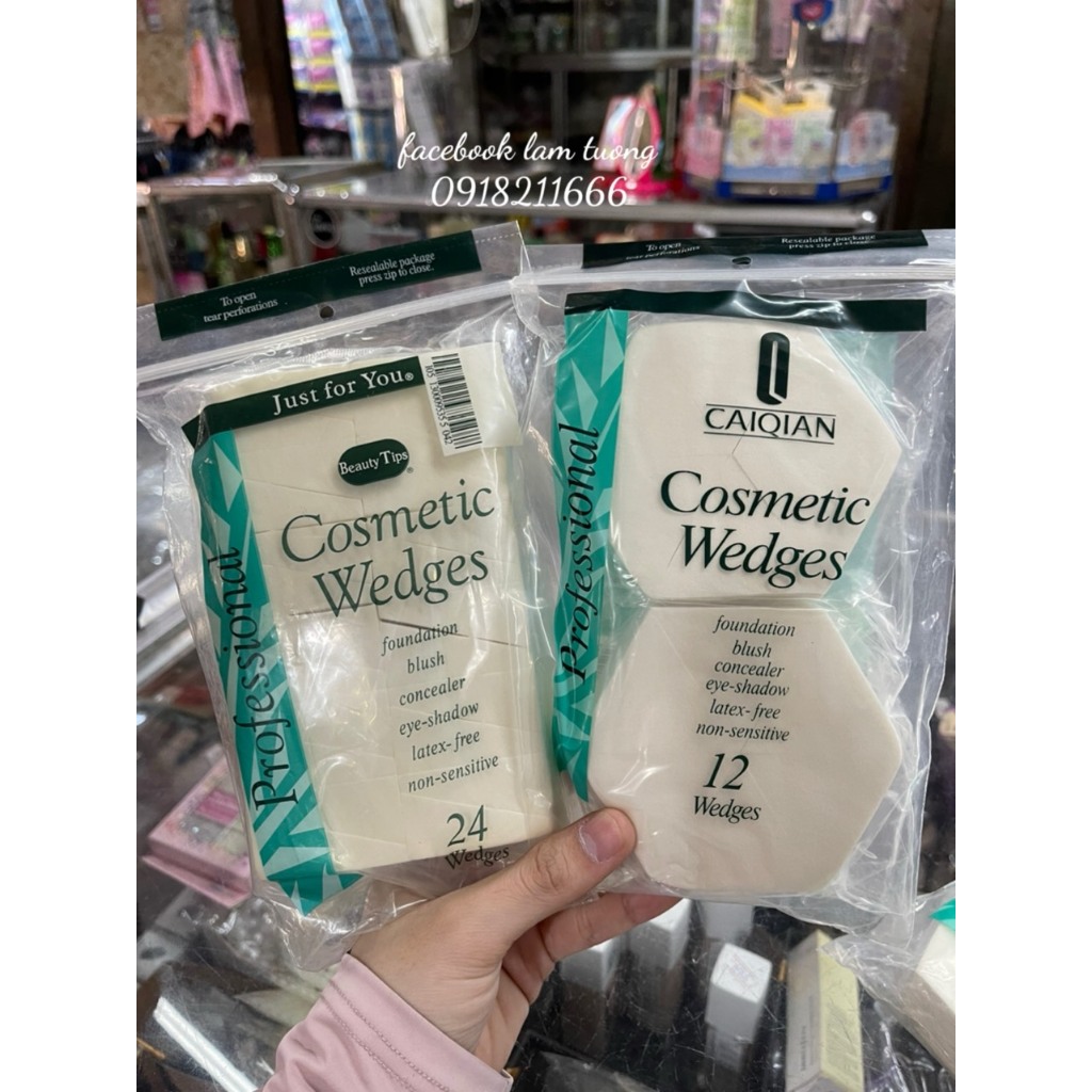 Bông mút đánh nền Cosmetic Wedges cao cấp - Hity Beauty