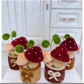 ✨Chậu hoa mini để bàn kẽm nhung handmade🌻🪻