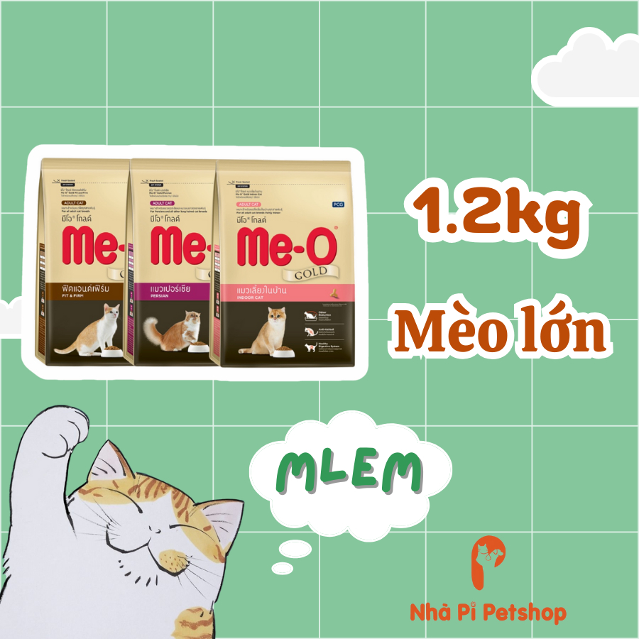 THỨC ĂN HẠT ME-O GOLD 1.2KG