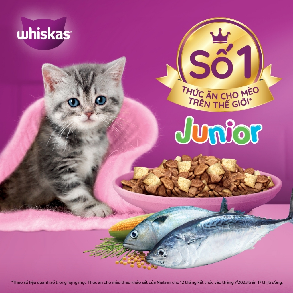 Thức Ăn Hạt Cho Mèo Con Whiskas Kitten - Gói 450gr