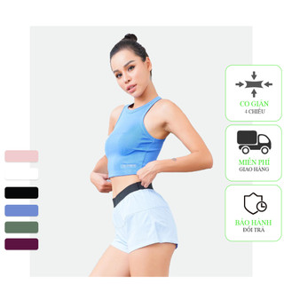 Áo Croptop Thể Thao Nữ ICADO SG1, Áo Tập Gym Yoga Basic, Co Giãn Tốt, Mềm Mại, Thoáng Mát