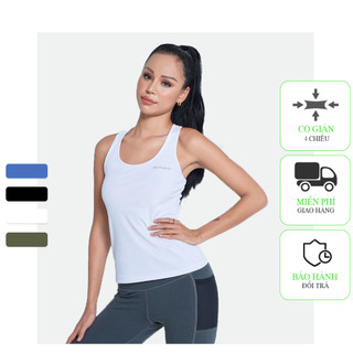 Áo Ba Lỗ Tập Gym Yoga Nữ Basic ICADO AT2, Áo Thể Thao Co Giãn 4 Chiều, Thoáng Mát