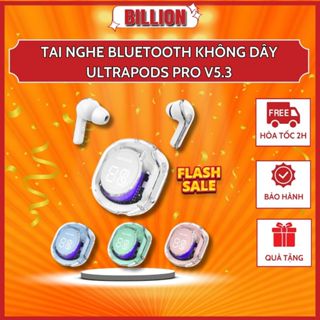 Tai Nghe Bluetooth KY9 Ultrapods Pro v5.3 Chạm Cảm Ứng Vỏ Trong Suốt Âm Thanh Hifi Có Mic Đàm Thoại
