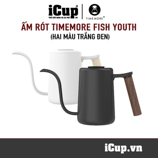 Ấm pha cà phê pour over Timemore Fish Youth tay gỗ 700ml