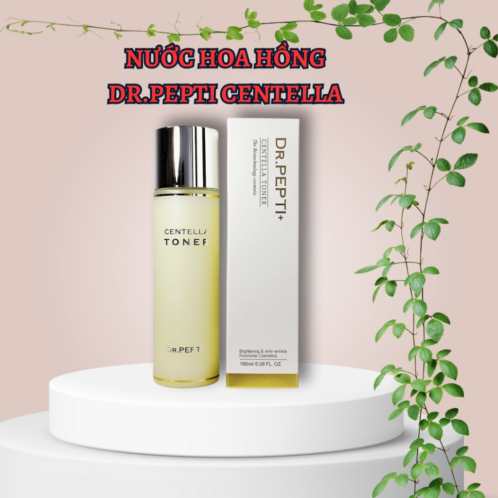Nước Hoa Hồng Dưỡng Da Căng Bóng Dr.Pepti Centella Toner 180ml - Toner Dr. Pepti Hàn Quốc cân bằng ẩ