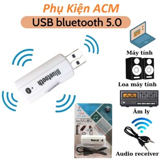 (Chính hãng)USB Bluetooth 5.0 Biến loa thường thành loa Bluetooh,kết nối âm thanh với Loa, Amply qua Bluetooth