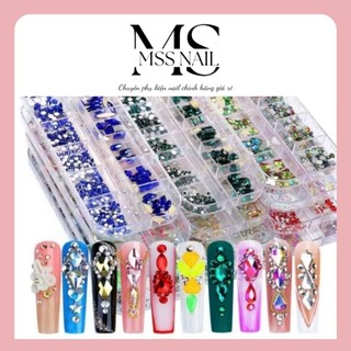 Đá khay tròn nail trang trí, đá yhb chân lưới , khay đá 12 ô