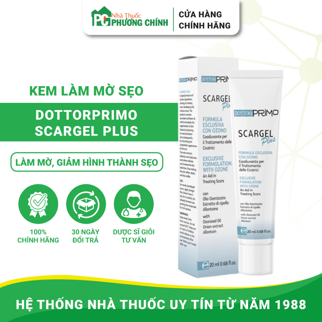 Kem Làm Mờ Sẹo DottorPrimo Scargel Plus Giúp Làm Mờ Sẹo Và Các Vết Thâm Do Sẹo