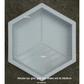  ⚡Free ship⚡Combo 5 khuôn nhựa đúc gạch bê tông lục giác hiệu ứng 3D 