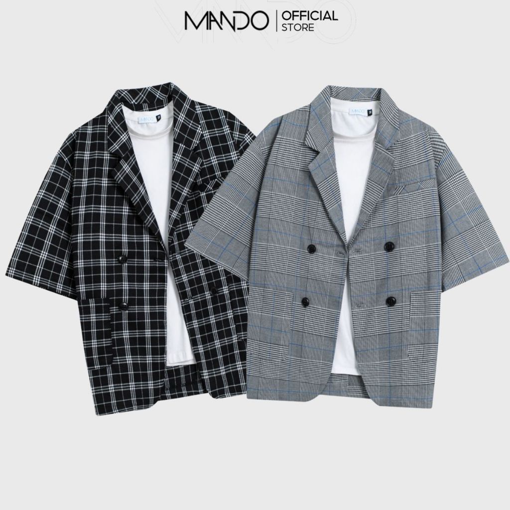 Áo Blazer Tay Lỡ Nam Cổ Ve Xuôi MANDO Chất Liệu Flannel Cao Cấp, Mềm Mịn Không Co Nhăn, Thiết Kế Basic AVH017