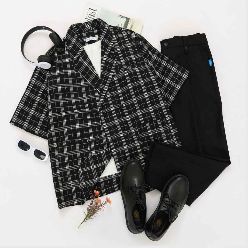 Áo Blazer Tay Lỡ Nam Cổ Ve Xuôi MANDO Chất Liệu Flannel Cao Cấp, Mềm Mịn Không Co Nhăn, Thiết Kế Basic AVH017