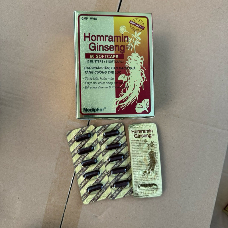 Viên uống nhân sâm HOMRAMIN GINSENG & HOMFAMIN GINSENG giúp bồi bổ cơ thể tăng cường sức đề kháng