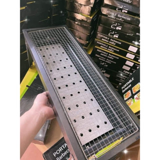 Bếp Nướng Than Hoa Dài Portable Barbecue Không Khói Inox Cao Cấp VAPUNO