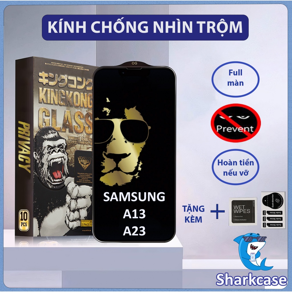 Kính cường lực Samsung A13, A23 chống nhìn trộm full màn I Miếng dán bảo vệ màn hình điện thoại SS