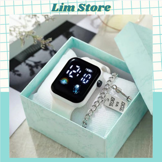 Đồng hồ nam nữ Unisex Led kiểu dáng phi hành gia dây cao su êm tay thời trang cá tính DH06-01