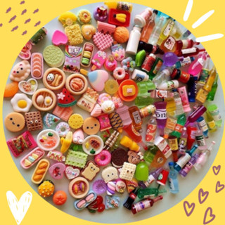 Combo 50 charms đồ chơi mini, slime, charm gắn dép, trang trí tiểu cảnh, trang trí ốp điện thoại