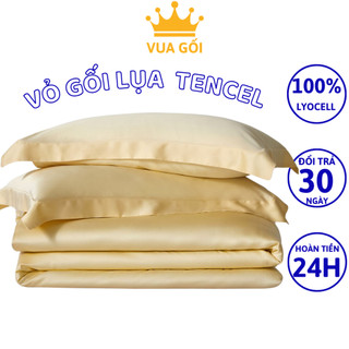 Vỏ Gối Lụa Tencel Cao Cấp May Bèo/ May Dạng Túi Sang Trọng Mềm Mại Dịu Mát - FULL SIZE