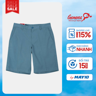 Quần short nam kaki GENEROS 160123282MF #1 Blue đứng dáng siêu bền dễ mặc