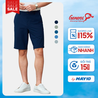 Quần short gió nam Generos quần đùi nam lửng phom suông tôn dáng có túi xỏ 2 bên ít nhăn tiện dụng 160123145MF